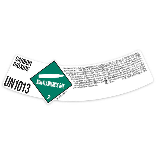LA Balloons CARBON DIOXIDE - SHOULDER LABEL - UN1013 Cylinder Accessories