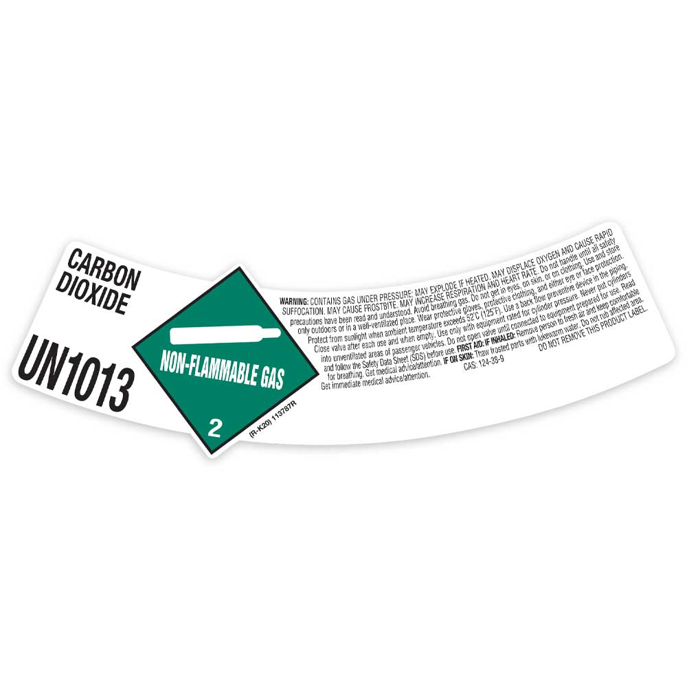 CARBON DIOXIDE SHOULDER LABEL - UN1013
