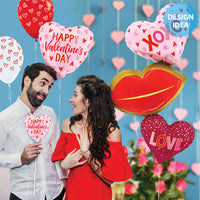 Betallic 18 inch VALENTINE HEARTS Foil Balloon 26329P-B-P