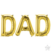 Northstar 16 inch DAD NORTHSTAR LETTERS KIT - GOLD (AIR-FILL ONLY) Foil Balloon KT-400039-N