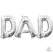 Anagram 16 inch DAD ANAGRAM LETTERS KIT - SILVER (AIR-FILL ONLY) Foil Balloon KT-400041-A