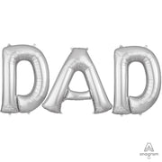 Anagram 34 inch DAD ANAGRAM LETTERS KIT - SILVER Foil Balloon KT-400046-A