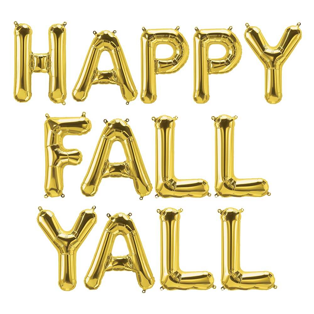 Northstar 16 inch HAPPY FALL YALL - NORTHSTAR LETTERS KIT (AIR-FILL ONLY) Foil Balloon KT-400472-N-P