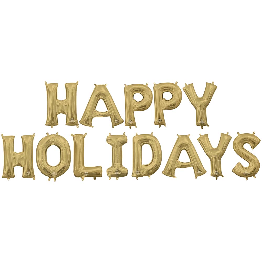 Anagram 16 inch HAPPY HOLIDAYS - ANAGRAM LETTERS KIT (AIR-FILL ONLY) Foil Balloon KT-400533-A-P
