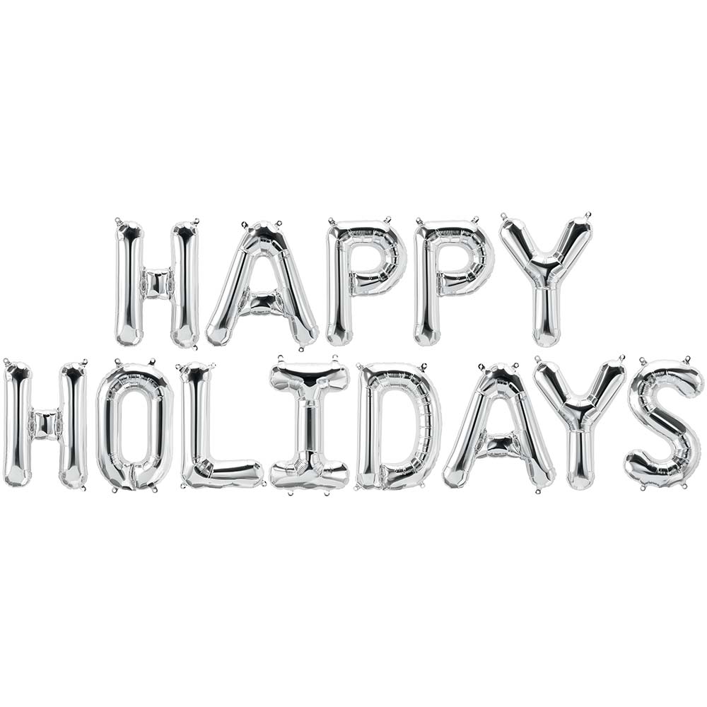 Northstar 16 inch HAPPY HOLIDAYS - NORTHSTAR LETTERS KIT (AIR-FILL ONLY) Foil Balloon KT-400534-N-P