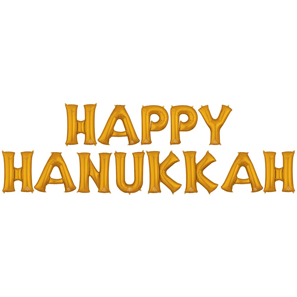 Anagram 34 inch HAPPY HANUKKAH - ANAGRAM LETTERS KIT Foil Balloon KT-400551-A-P