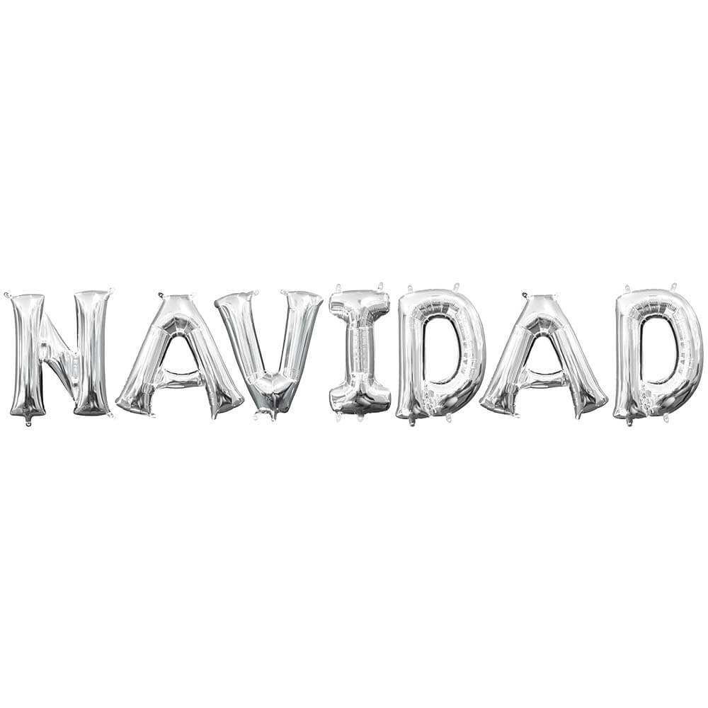 Anagram 16 inch NAVIDAD - ANAGRAM LETTERS KIT (AIR-FILL ONLY) Foil Balloon KT-400555-A-P