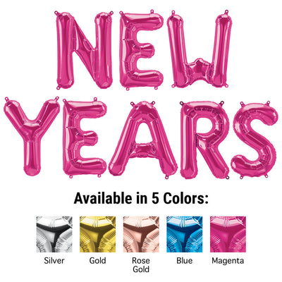 Northstar 16 inch NEW YEARS - NORTHSTAR LETTERS KIT (AIR-FILL ONLY) Foil Balloon