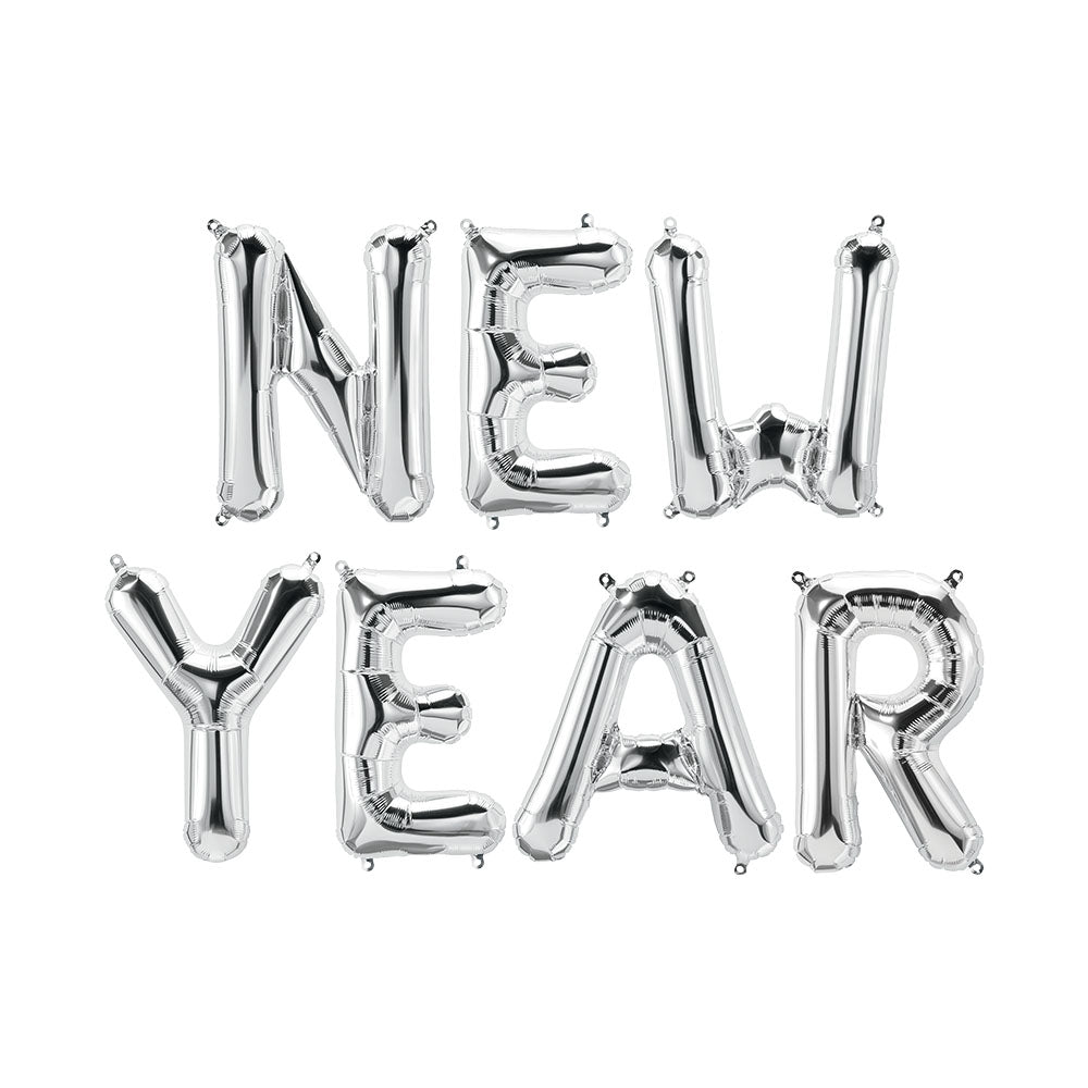 Northstar 16 inch NEW YEAR - NORTHSTAR LETTERS KIT (AIR-FILL ONLY) Foil Balloon KT-400587-N-P