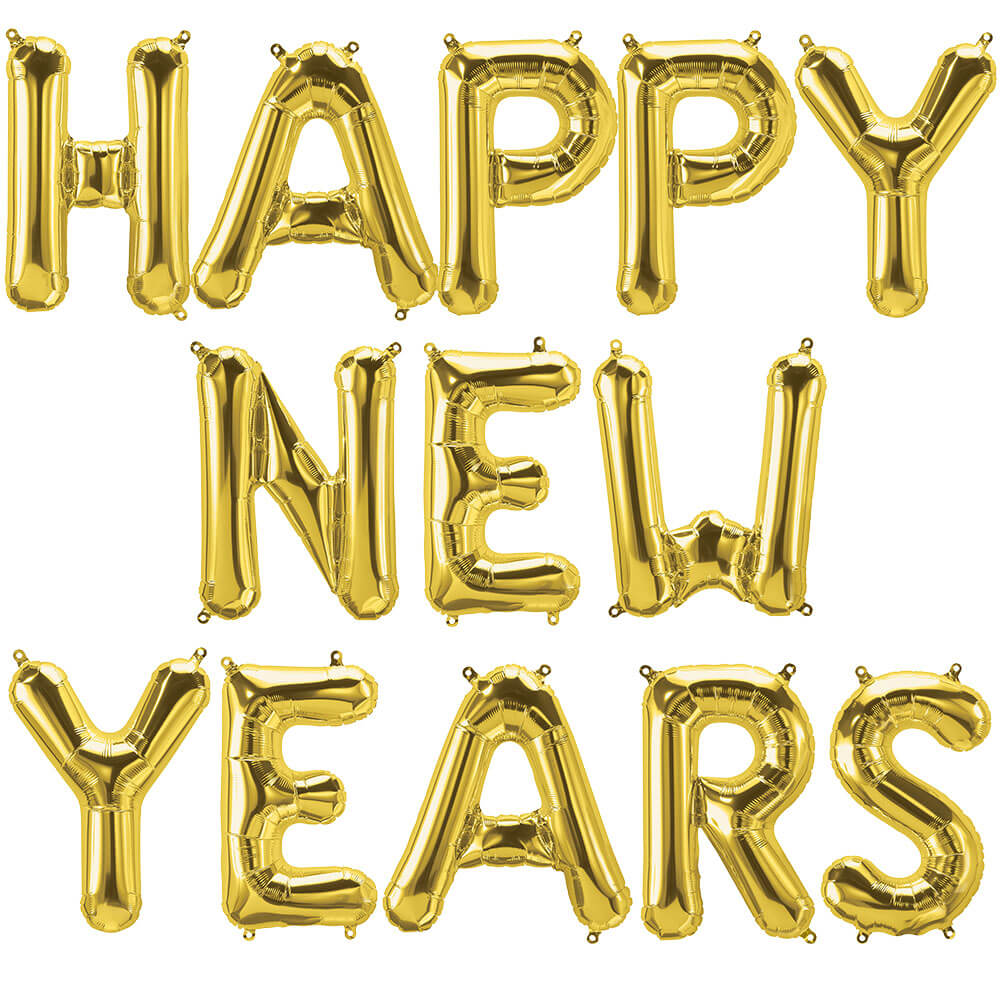 Northstar 16 inch HAPPY NEW YEAR - NORTHSTAR LETTERS KIT (AIR-FILL ONLY) Foil Balloon KT-400623-N-P