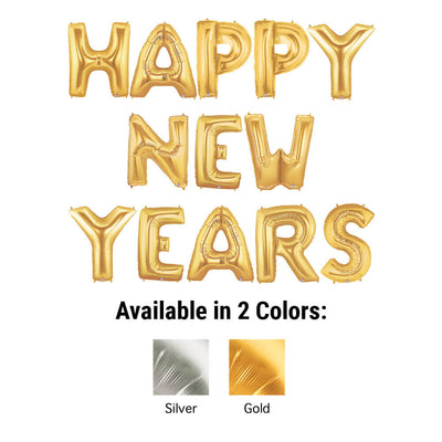 Betallic 40 inch HAPPY NEW YEAR - MEGALOON LETTERS KIT Foil Balloon