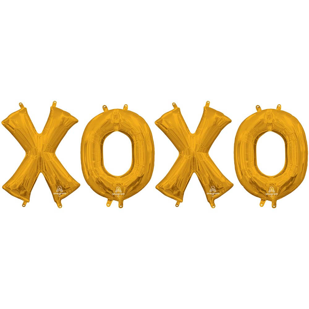 Anagram 16 inch XOXO - ANAGRAM LETTERS KIT (AIR-FILL ONLY) Foil Balloon KT-400650-A-P