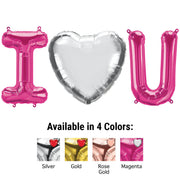 Northstar 16 inch I (HEART) U - NORTHSTAR LETTERS KIT (AIR-FILL ONLY) Foil Balloon