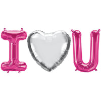 Northstar 16 inch I (HEART) U - NORTHSTAR LETTERS KIT (AIR-FILL ONLY) Foil Balloon KT-400671-N-P
