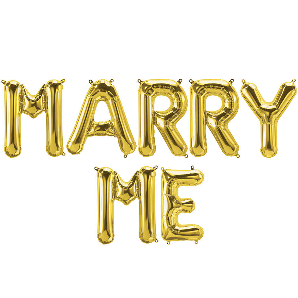 Northstar 16 inch MARRY ME - NORTHSTAR LETTERS KIT (AIR-FILL ONLY) Foil Balloon KT-400700-N-P
