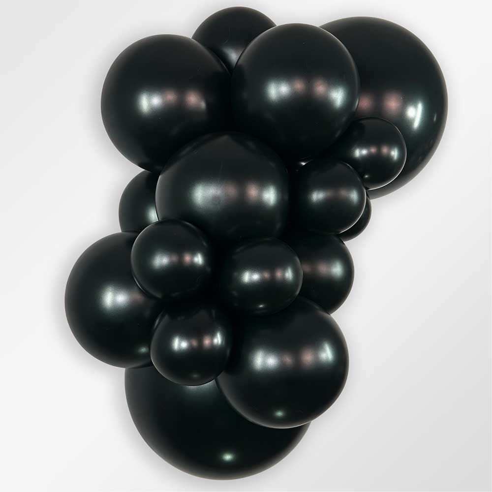 Sempertex 18 inch SEMPERTEX METALLIC BLACK Latex Balloons 55090-B