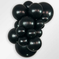 Sempertex 18 inch SEMPERTEX METALLIC BLACK Latex Balloons 55090-B