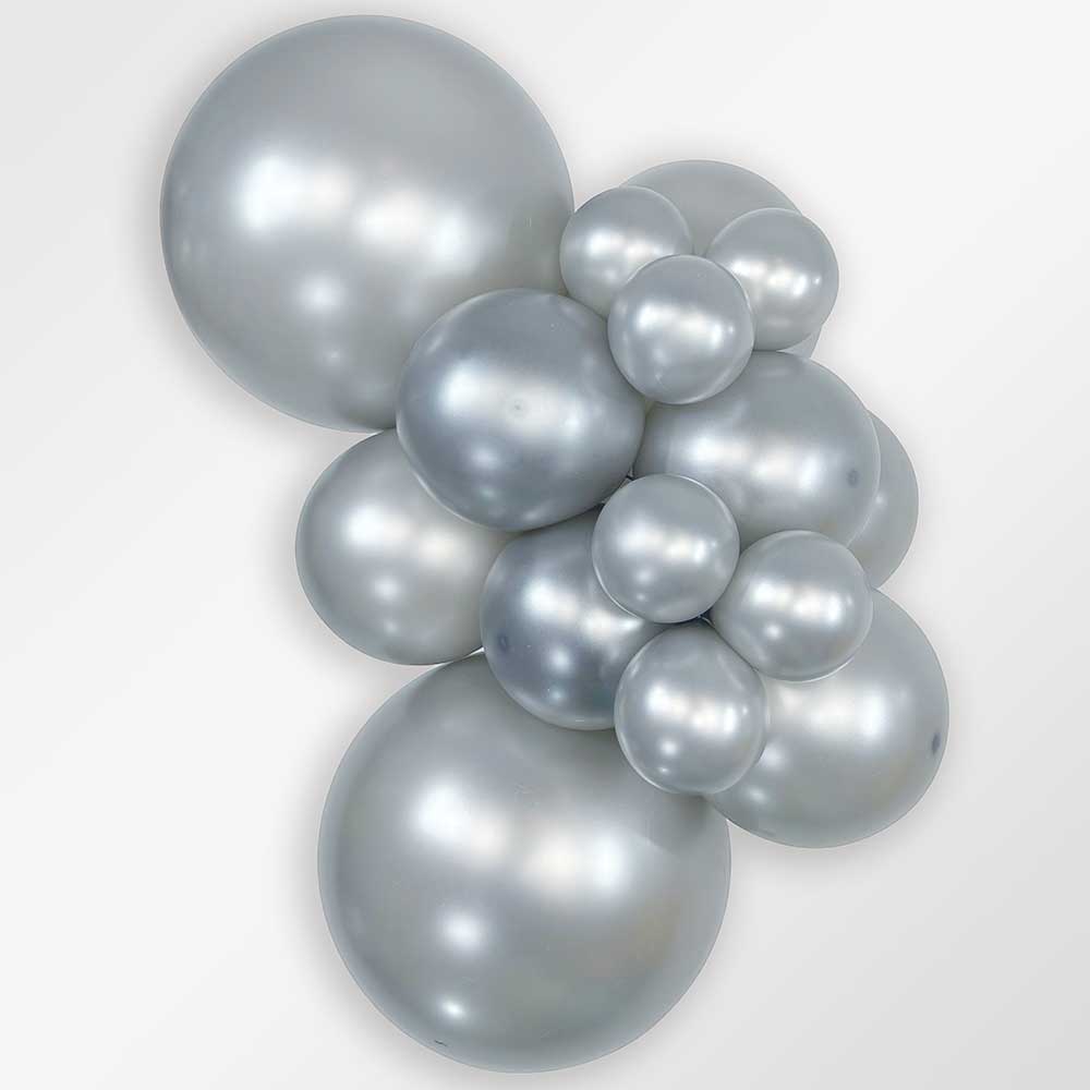 Sempertex 24 inch SEMPERTEX METALLIC SILVER Latex Balloons 59067-B