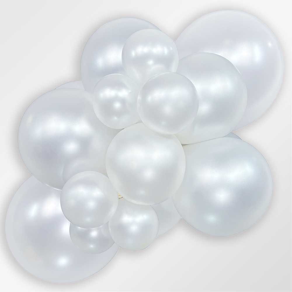 Sempertex 5 inch SEMPERTEX PEARL WHITE Latex Balloons 51061-B