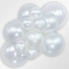 Sempertex 5 inch SEMPERTEX PEARL WHITE Latex Balloons 51061-B
