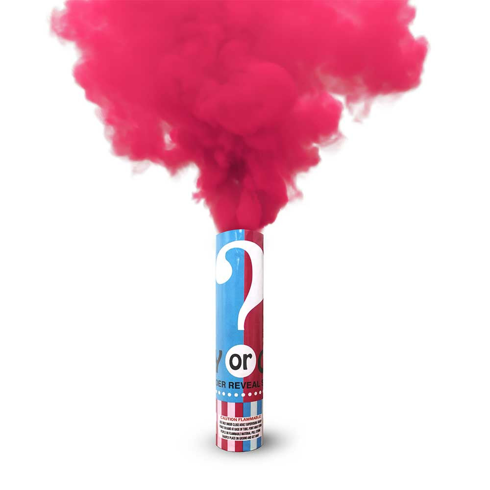 GENDER REVEAL SMOKE TUBE - PINK (GIRL)