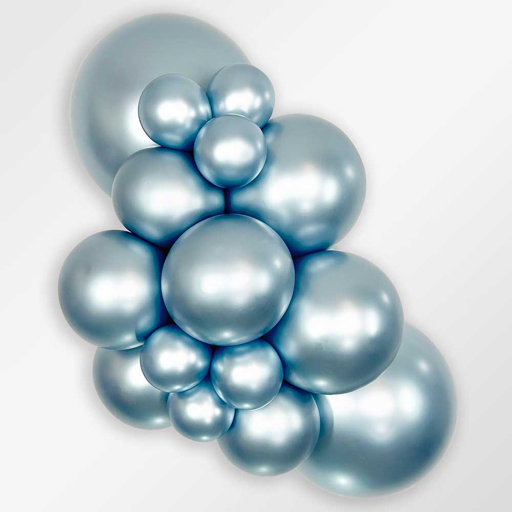 Sempertex 5 inch SEMPERTEX SILK ARCTIC BLUE Latex Balloons 51537-B