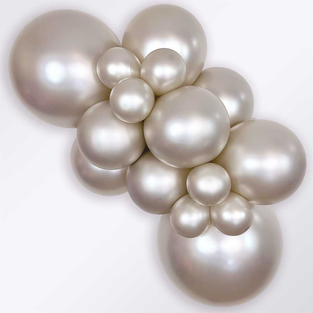 Sempertex 18 inch SEMPERTEX SILK CREAM PEARL Latex Balloons 55532-B