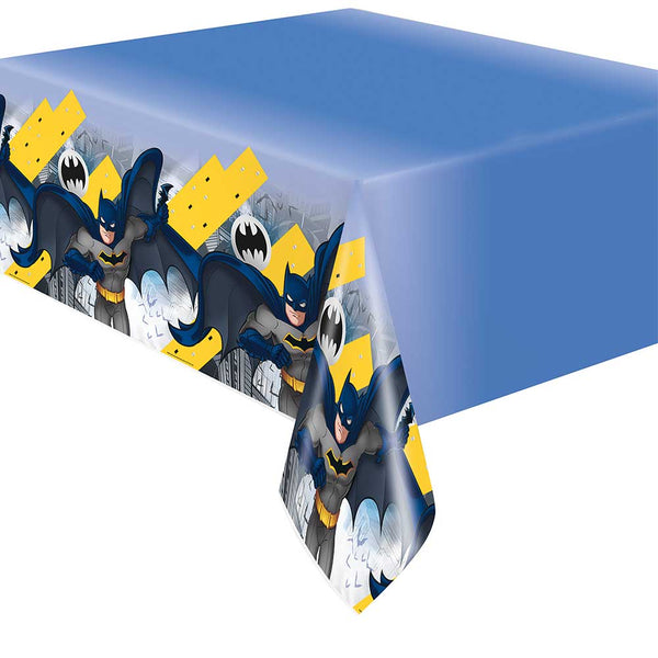 BATMAN RECTANGULAR PLASTIC TABLE COVER 54 INCH X 84 INCH - LA Balloons