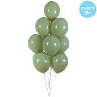 Sempertex 11 inch SEMPERTEX DELUXE EUCALYPTUS GREEN Latex Balloons 53360-B