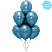 Sempertex 11 inch SEMPERTEX REFLEX BLUE Latex Balloons 53143-B