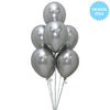 Sempertex 11 inch SEMPERTEX REFLEX SILVER Latex Balloons 53145-B
