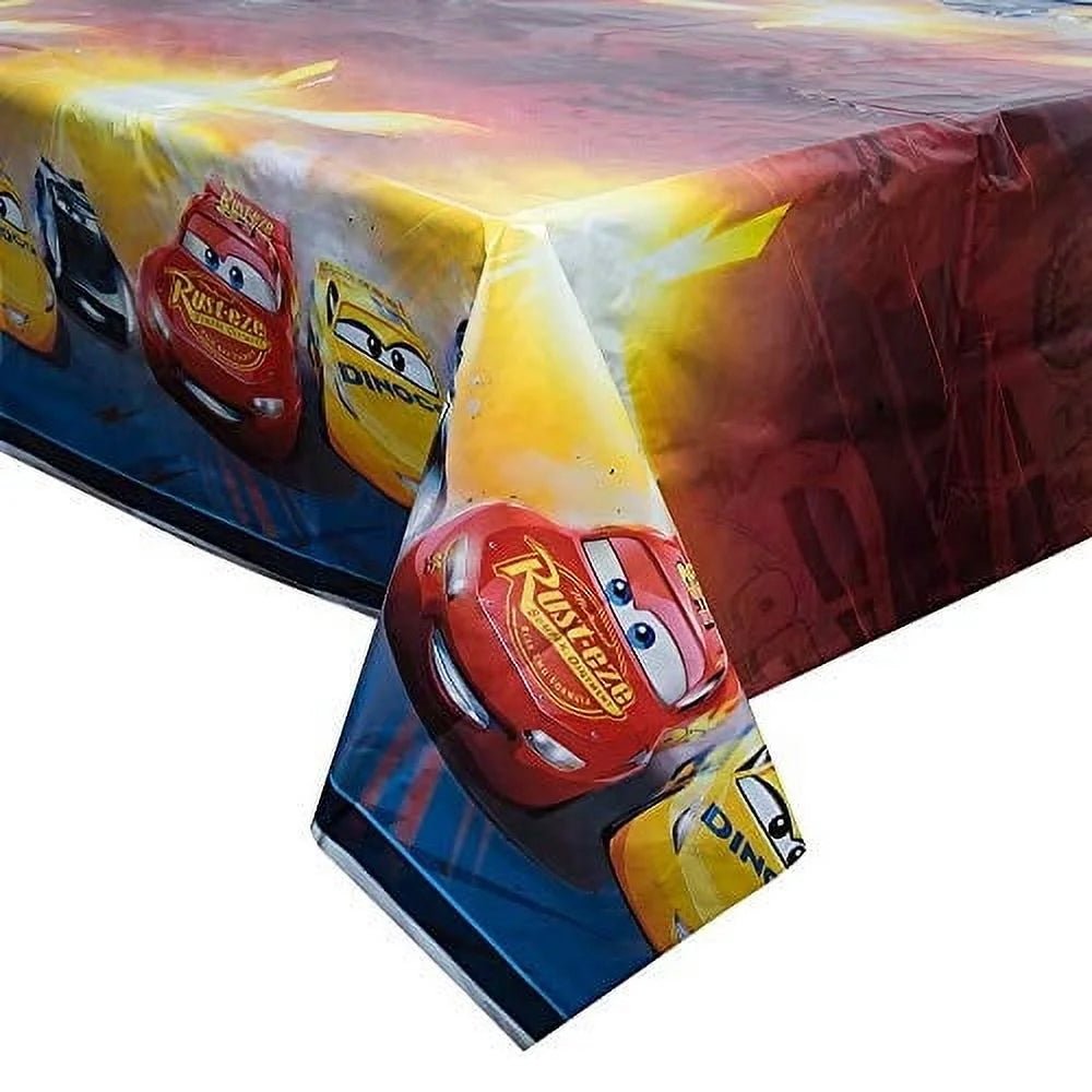 CARS RECTANGULAR PLASTIC TABLE COVER 54 inch X 84 inch