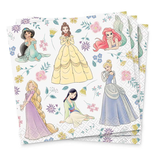 DISNEY PRINCESS BEVERAGE NAPKINS (16 PK) - LA Balloons
