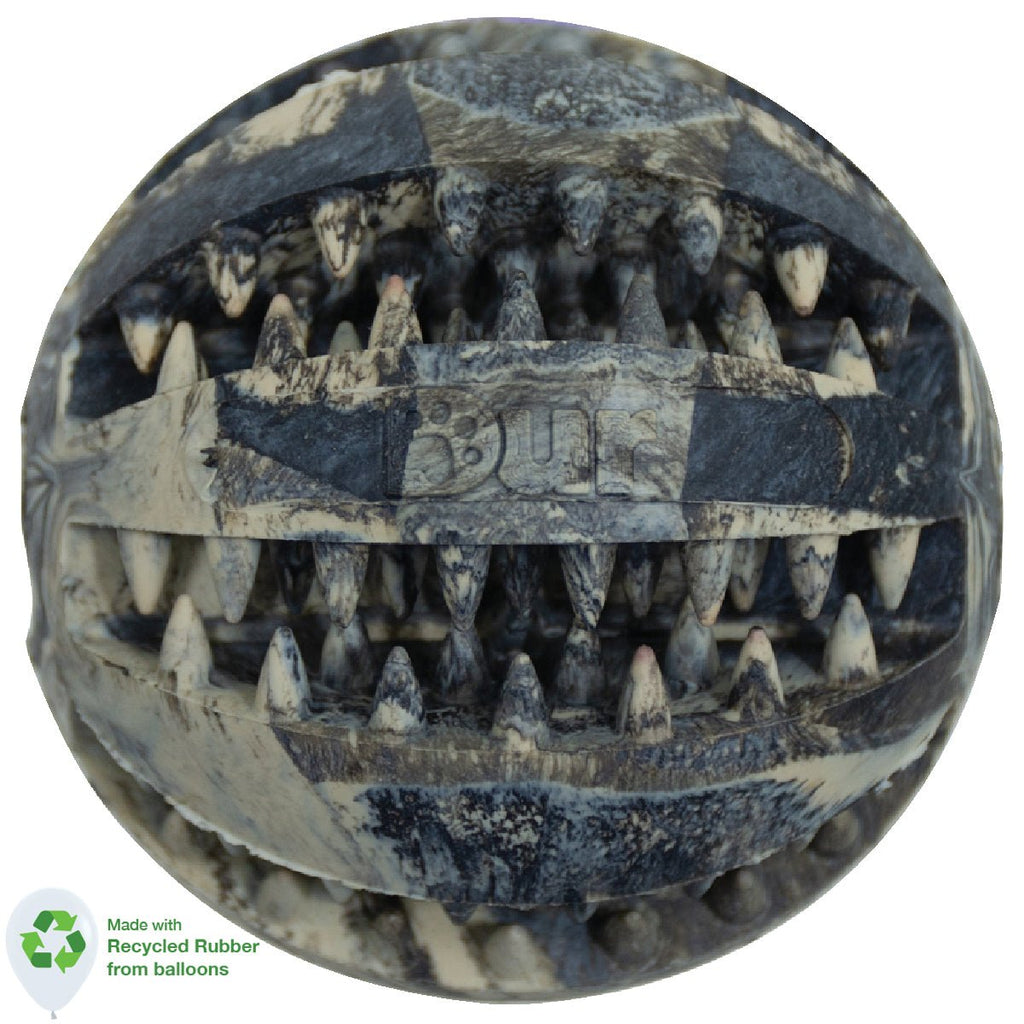 DUR DOG TOYS - MEDIUM BALL IN BLACK & WHITE - CREATED FROM RECYCLED BALLOONS