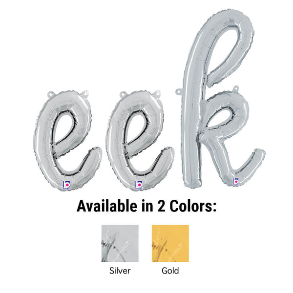 EEK - BETALLIC SCRIPT LETTERS KIT (AIR - FILL ONLY) - LA Balloons