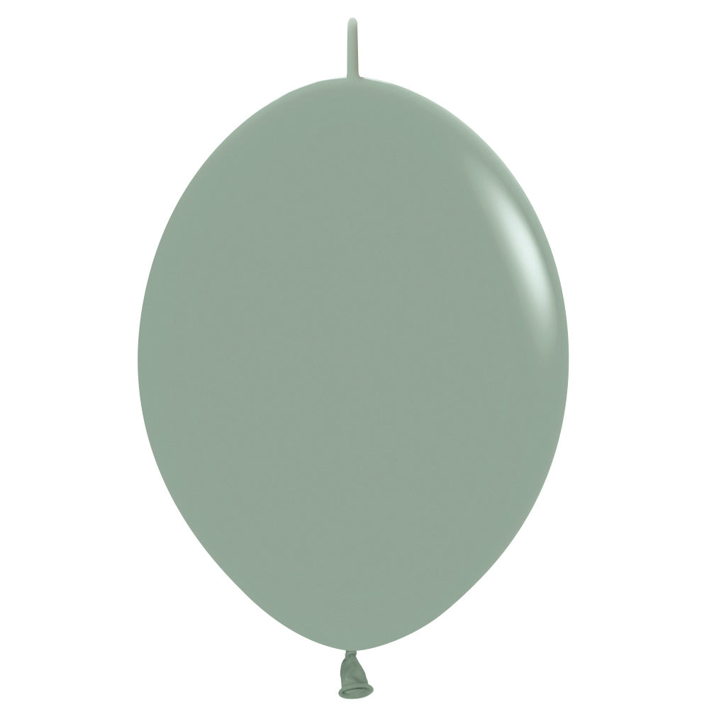 Sempertex 6 inch SEMPERTEX LINK-O-LOON PASTEL DUSK LAUREL GREEN Latex Balloons 54709-B