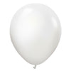 Kalisan 12 inch KALISAN OPAQUE SATIN SNOW WHITE Latex Balloons