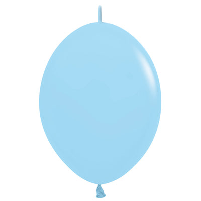 Sempertex 6 inch SEMPERTEX LINK-O-LOON PASTEL MATTE BLUE Latex Balloons 54377-B