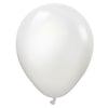 Kalisan 5 inch KALISAN OPAQUE SATIN SNOW WHITE Latex Balloons 10570502-KL