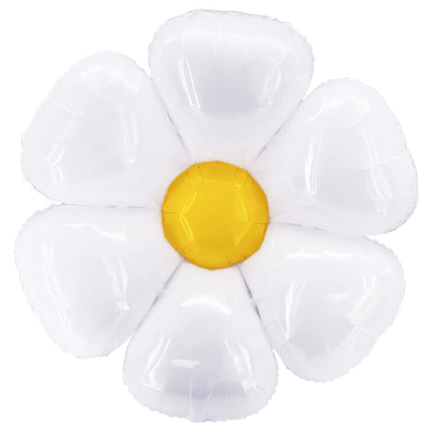 FLOWER SHAPE - WHITE AND YELLOW - LA Balloons