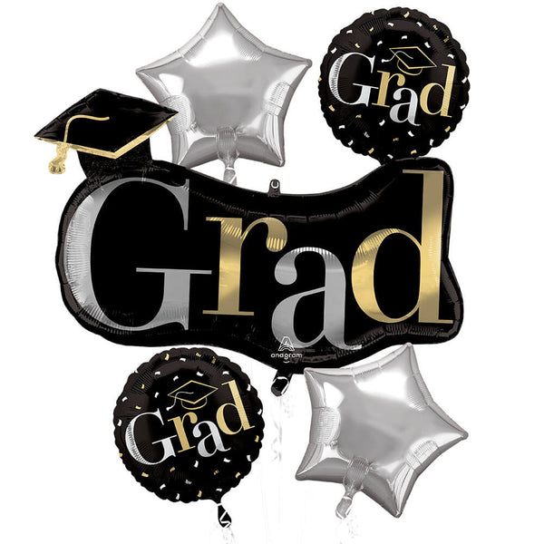 GRAD SILVER & GOLD BOUQUET - LA Balloons