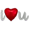 I (HEART) U - BETALLIC SCRIPT LETTERS KIT (AIR - FILL ONLY) - LA Balloons