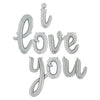 I LOVE YOU - BETALLIC SCRIPT LETTERS KIT (AIR - FILL ONLY) - LA Balloons