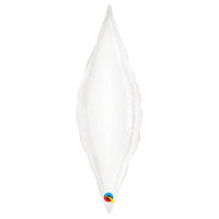 Qualatex 13 inch TAPER - WHITE Foil Balloon 33126-Q-U