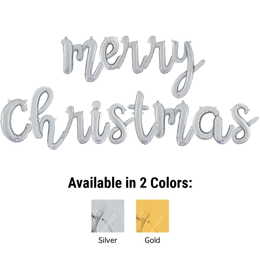 MERRY CHRISTMAS - BETALLIC SCRIPT LETTERS KIT (AIR-FILL ONLY)