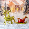 METALLIC GOLD 3D STANDING REINDEER - LA Balloons