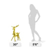 METALLIC GOLD 3D STANDING REINDEER - LA Balloons