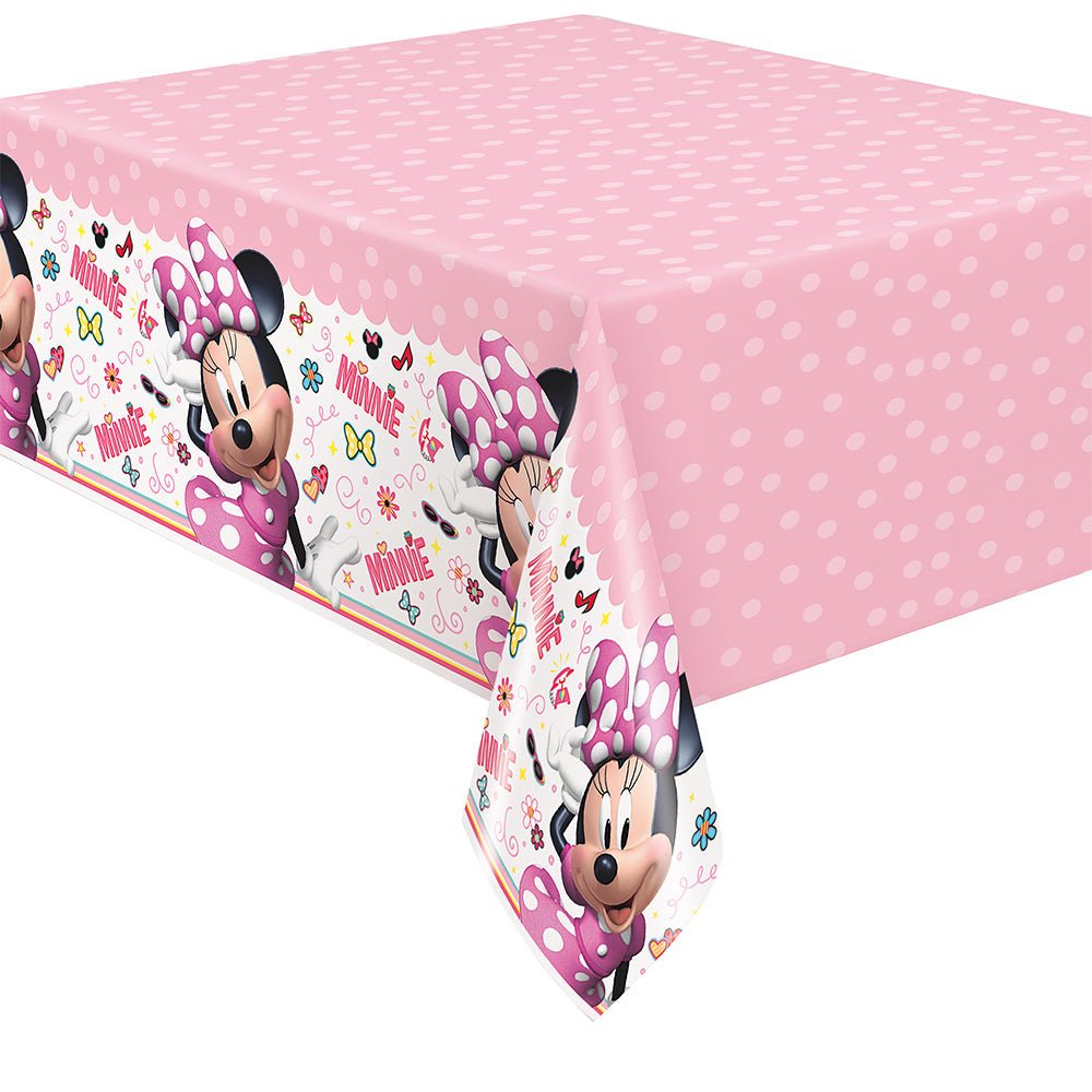 MINNIE MOUSE RECTANGULAR PLASTIC TABLE COVER 54 inch X 84 inch