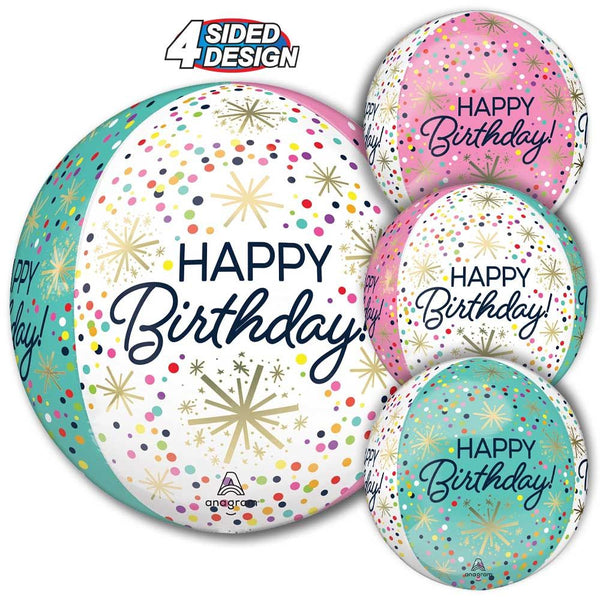 16 inch CONFETTI SPRINKLE BIRTHDAY ORBZ