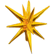 Party Brands 3D STAR-BURST ALL-IN-ONE - METALLIC GOLD (AIR-FILL ONLY) Foil Balloon